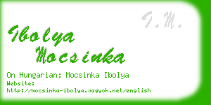 ibolya mocsinka business card